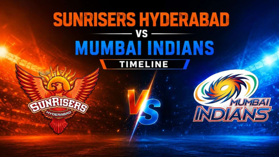 Sunrisers Hyderabad vs Mumbai Indians Timeline